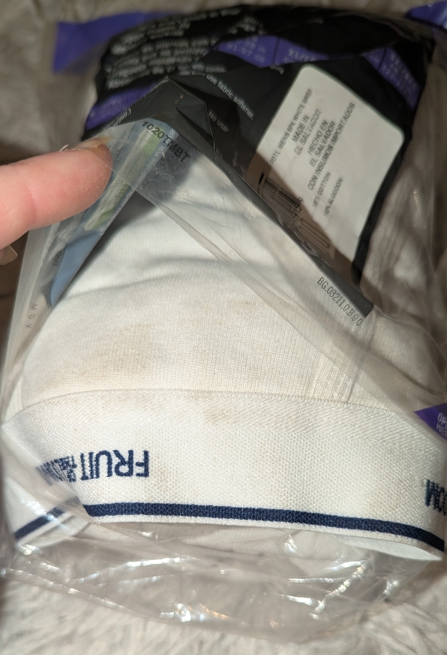 Fruit of the Loom Men’s White Tag-Free Briefs - Pack of 6 - Picture 4 of 8